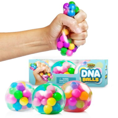 DNA Stress Ball by YoYa Toys- 3 Pack- Squeezing Stress Relief Ball- For Kids _ Adults